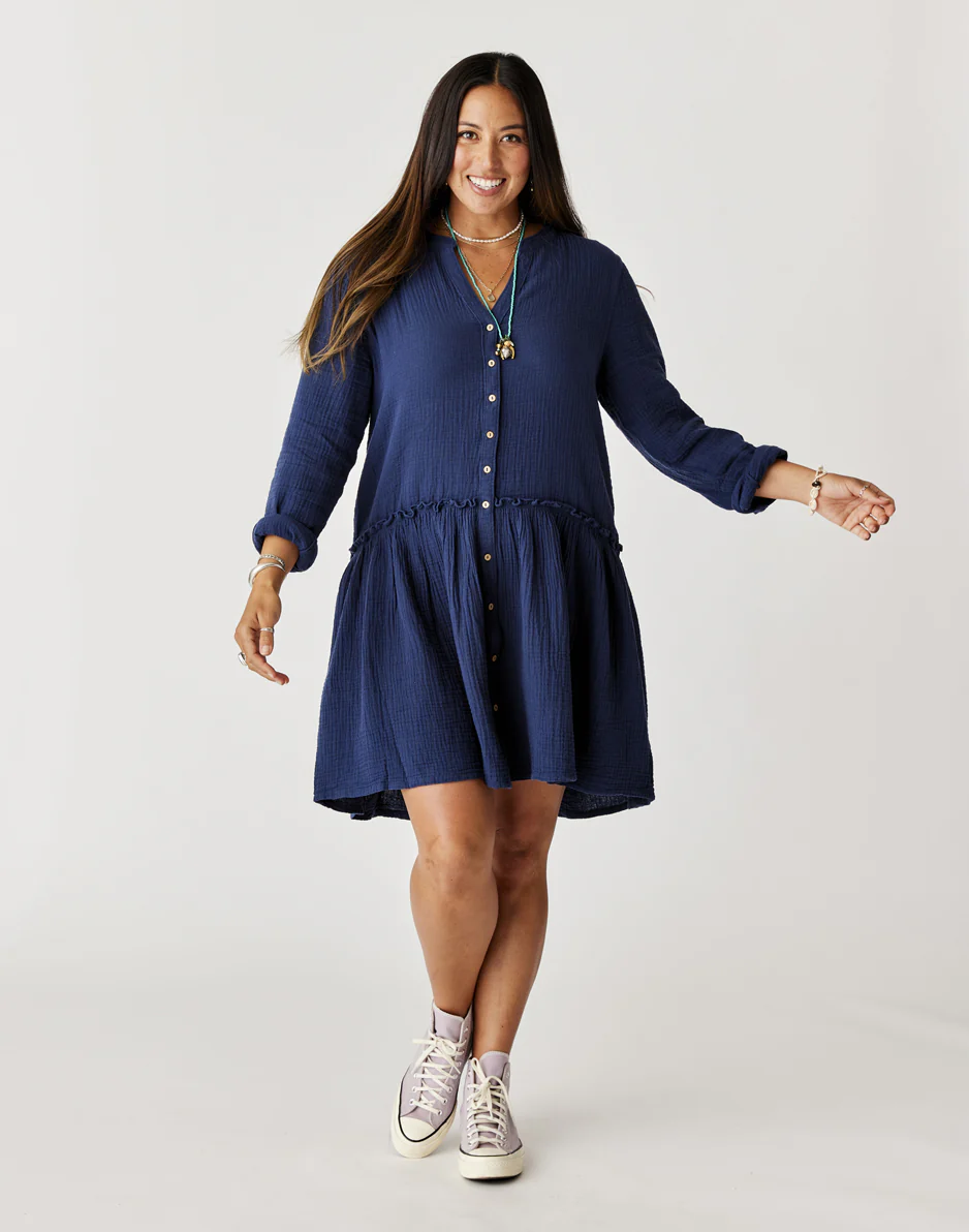 Blair Dress: Navy - Image 3