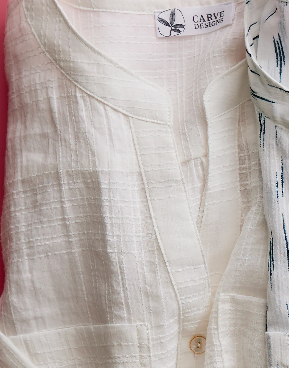 Dylan Textured Shirt: Cloud - Image 4