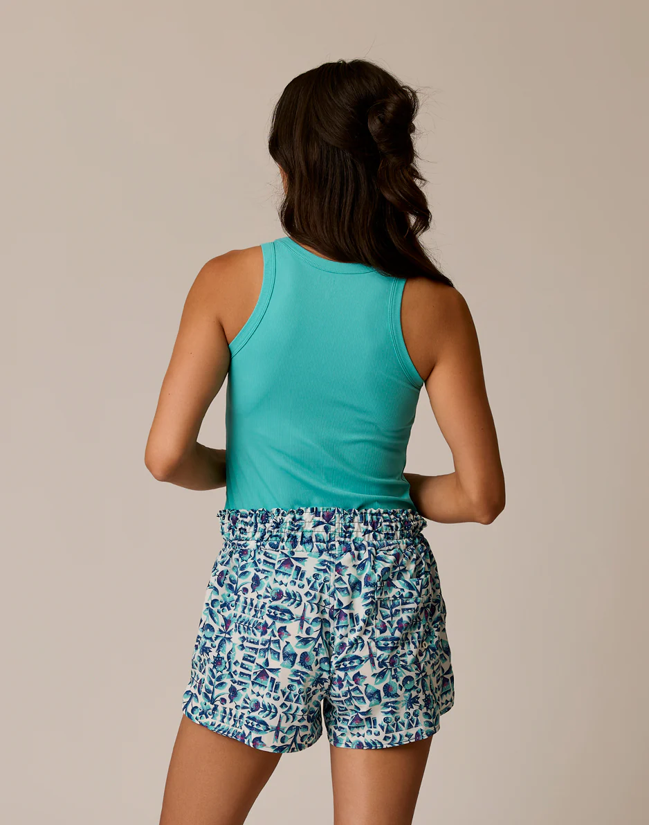 Lyra Rib Tank: Aquamarine - Image 4