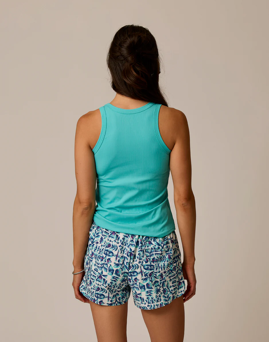 Lyra Rib Tank: Aquamarine - Image 6