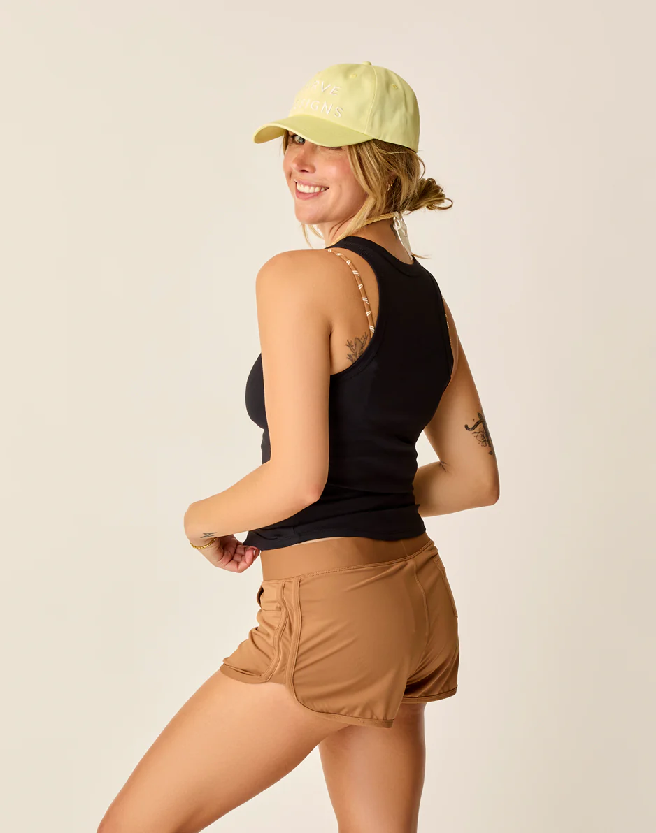 Lyra Rib Tank: Black - Image 4