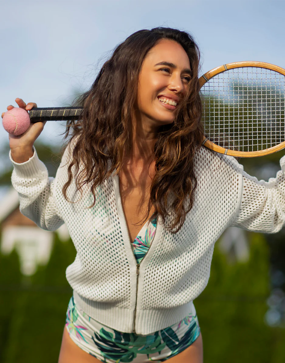 Presley Mesh Bomber: Cloud - Image 5