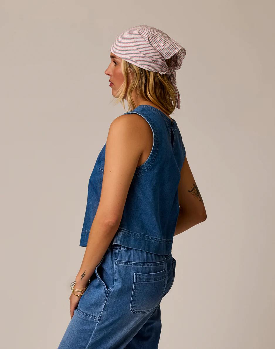Susie Denim Tank: Magnolia - Image 3