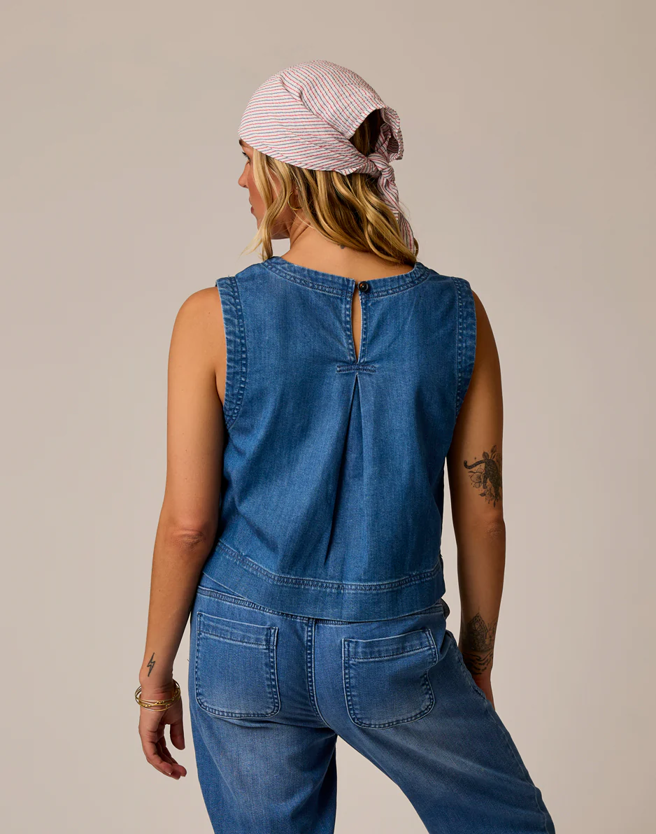 Susie Denim Tank: Magnolia - Image 4