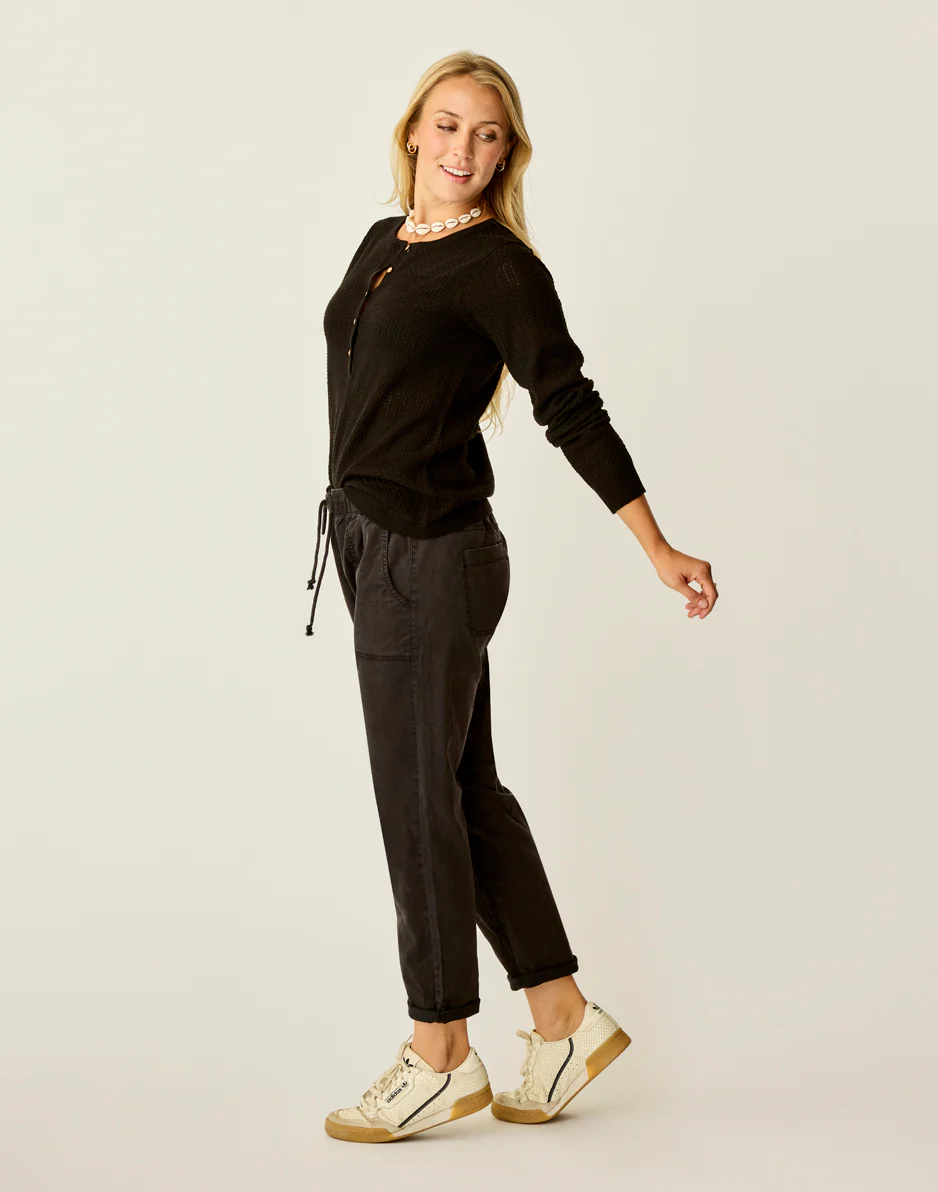 Zoe Twill Pant: Black - Image 3