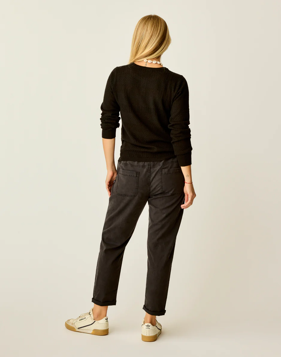 Zoe Twill Pant: Black - Image 4