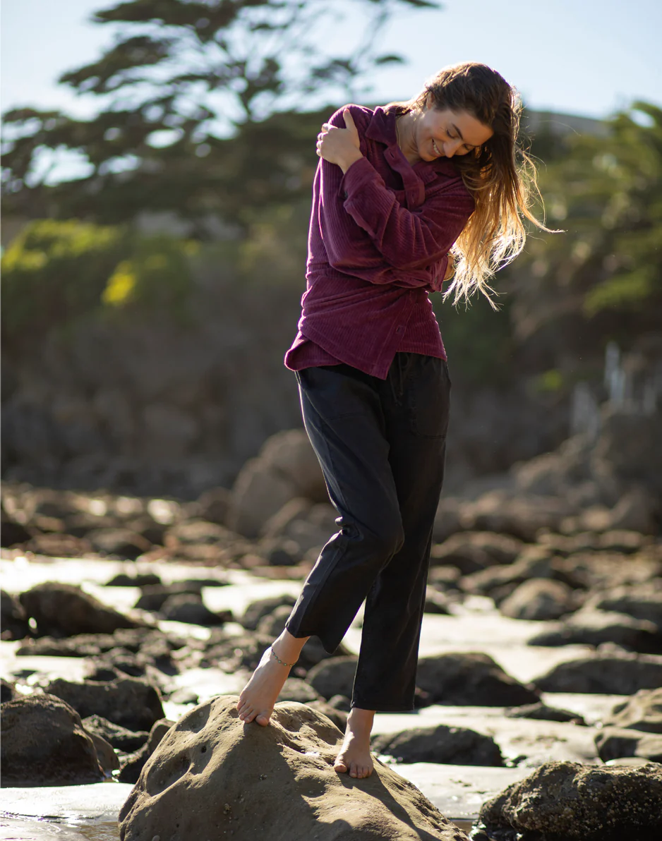 Zoe Twill Pant: Black - Image 6